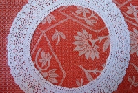 Babado de tricô antes da aplicação