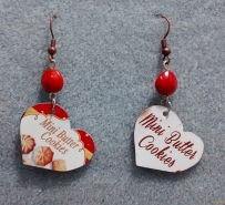 Brincos de lata de cookies e sementes de tento