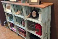 Estante móvel de caixotes