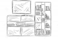 Esboço da estante