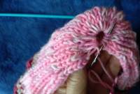 junte os pontos cuidadosamente para fechar o orifício