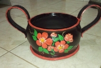Vaso com alças grandes